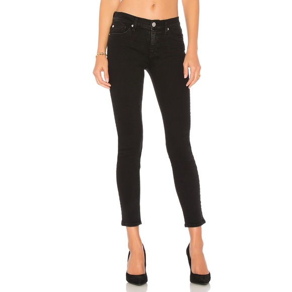 NWT Hudson Jeans Nico Mid-Rise Ankle Skinny Jeans Black 26x25